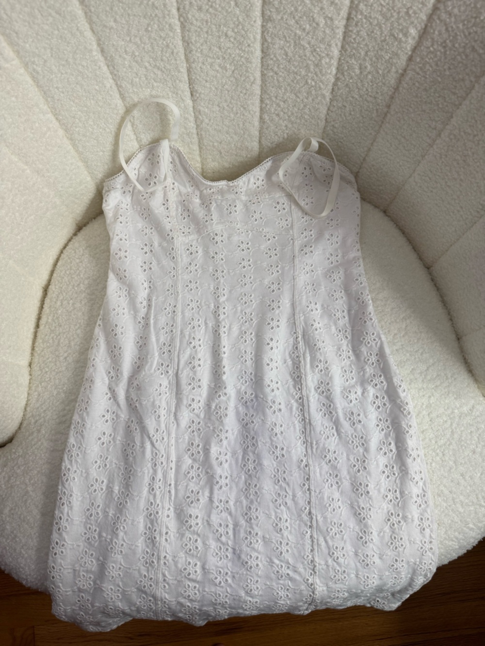 Express White Eyelet Mini Dress in Size XS